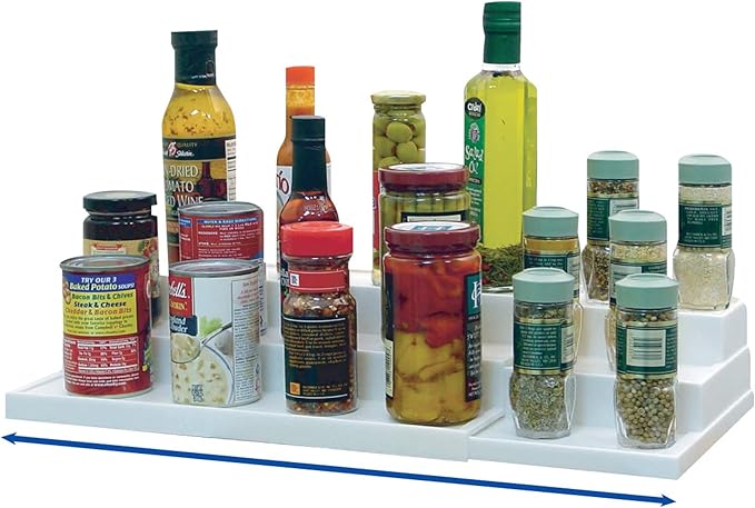Dial Industries Adjustable 3 Tier Expandable Shelf Spice and Seasoning Jars by DialIndustries