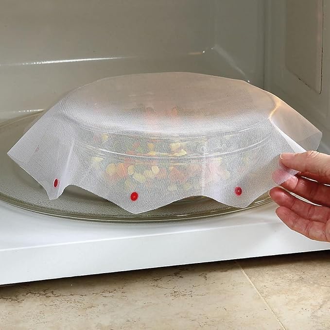 Microwave Spatter Screen, Non-Stick Mesh, Folds Flat, 13 Inch Splatter Guard - Image 3