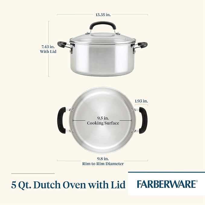 Farberware Brilliance Stainless Steel Dutch Oven/Casserole Pan - Image 2