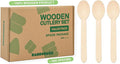 Wooden Spoons 300 Pieces | Natural Birch Wood Disposable Spoons | Biodegradable by Bamboware