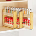 SpaceAid Bamboo Pull Out Spice Rack Organizer by SpaceAid