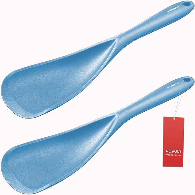 Cooking Spoon for Nonstick Cookwares, VOVOLY Silicone Spoon for Mixing by VOVOLY
