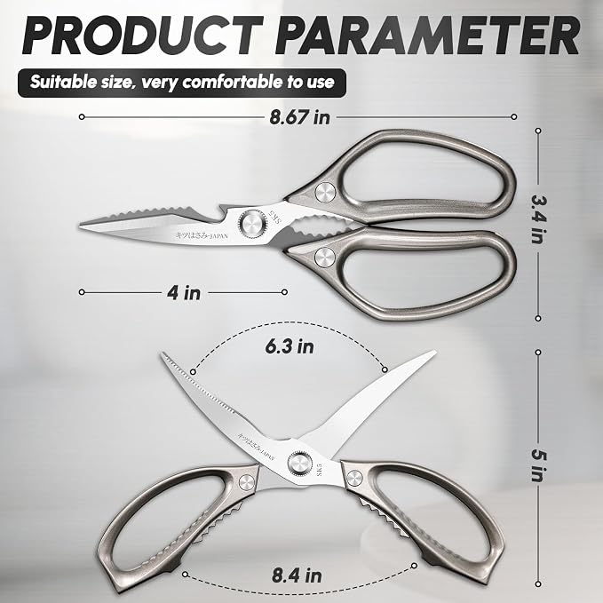 SSGP Kitchen Shears Set, All Purpose Heavy Duty Poultry Shears, Sharp Japanese - Image 2