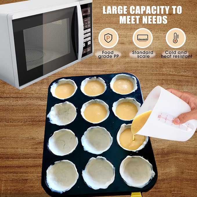 ZUYEE 3 PCS Silicone Measuring Cups Flexible Melting Measure Cups - Image 7