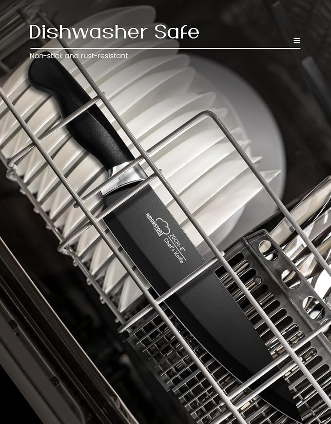 Amorston Knife Set, 15 Pieces Kitchen Knives Set - Image 7