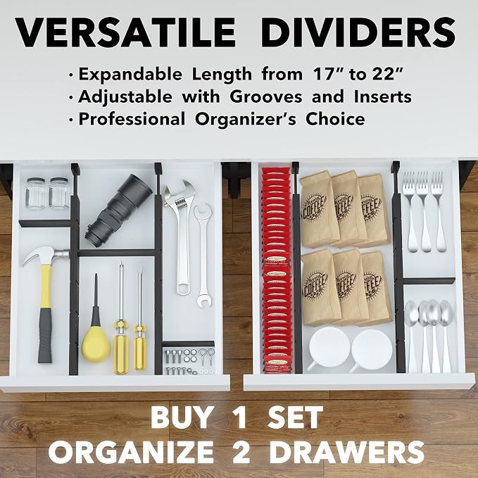 SpaceAid Bamboo Drawer Dividers - Image 5