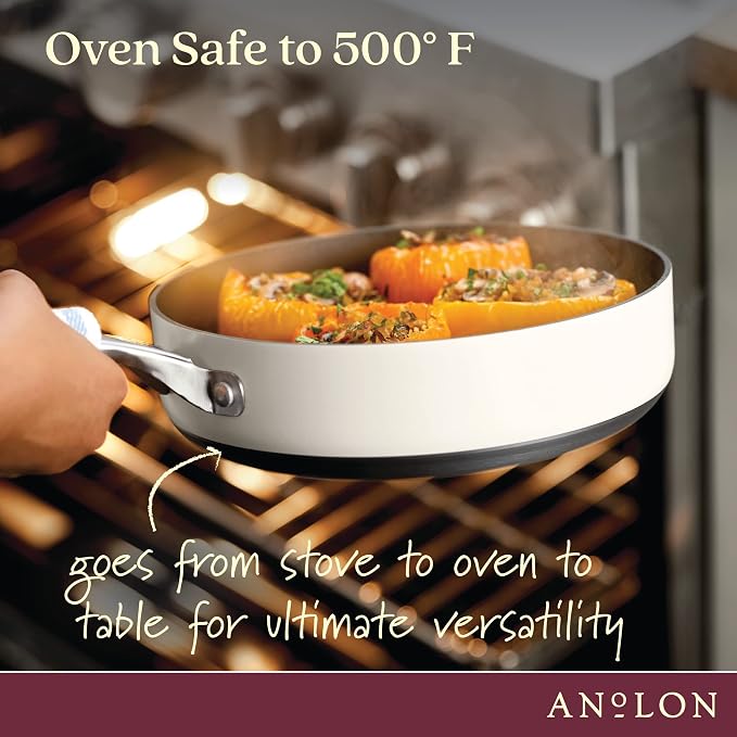 Anolon Achieve Hard Anodized Nonstick Cookware Pots and Pans Set, 9 Piece - Image 7