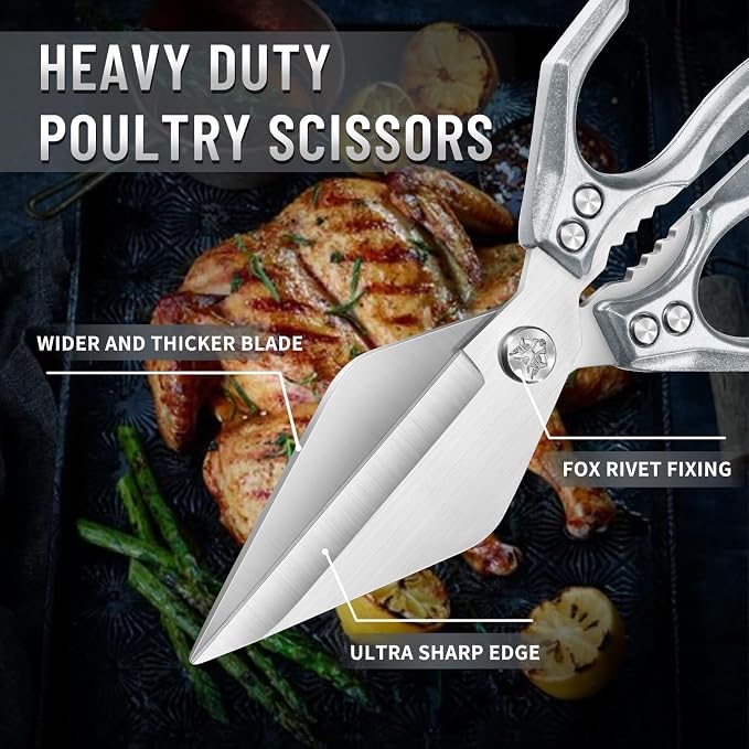 Dream Reach Heavy Duty Poultry Shears Kitchen Scissors Dishwasher Safe - Image 3