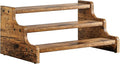 KLM 3-Tier Spice Rack, 13.8 Inch Wood Step Shelf Countertop Spice Storage Holder by KLM