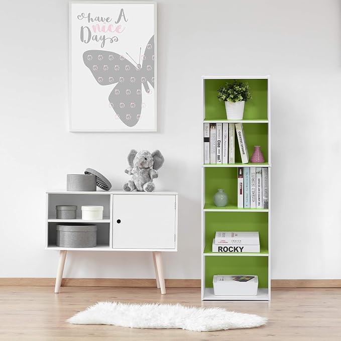 Furinno LUDER Book Shelf, 5-Tier Bookshelf, Bookcase - Image 9