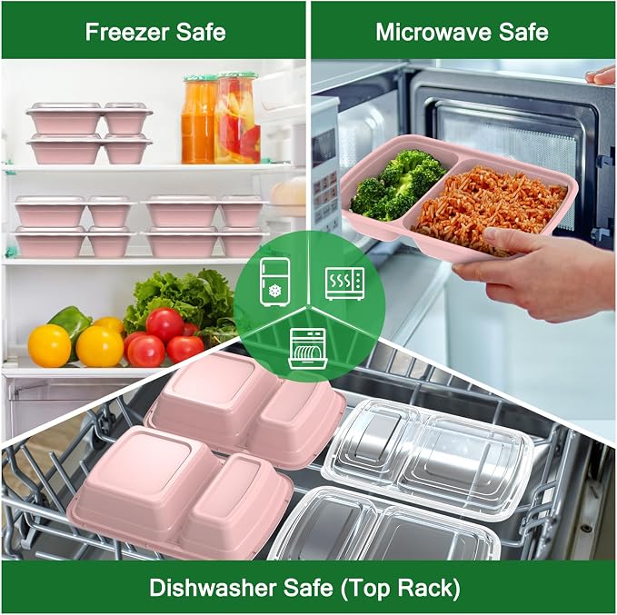 Dealusy 50 Pack 28 oz Meal Prep Containers Reusable - Image 5