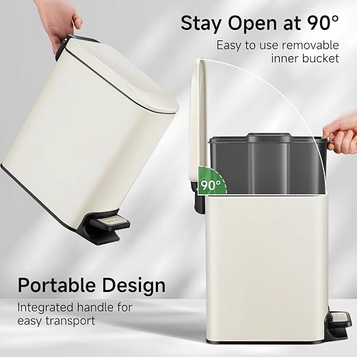 TIPGO Slim Bathroom Trash Can - Image 4