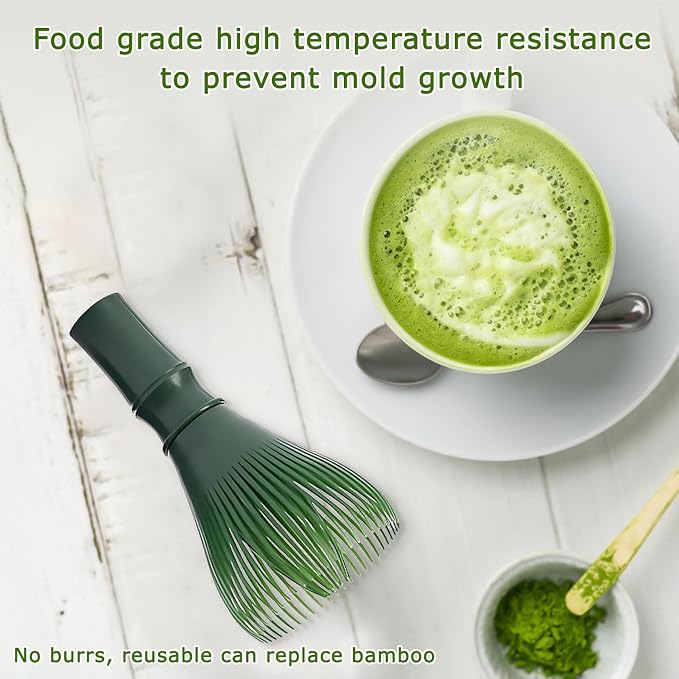 Matcha Whisk, Reusable Resin Matcha Whisk Easy to Clean Stirring Tool - Image 4
