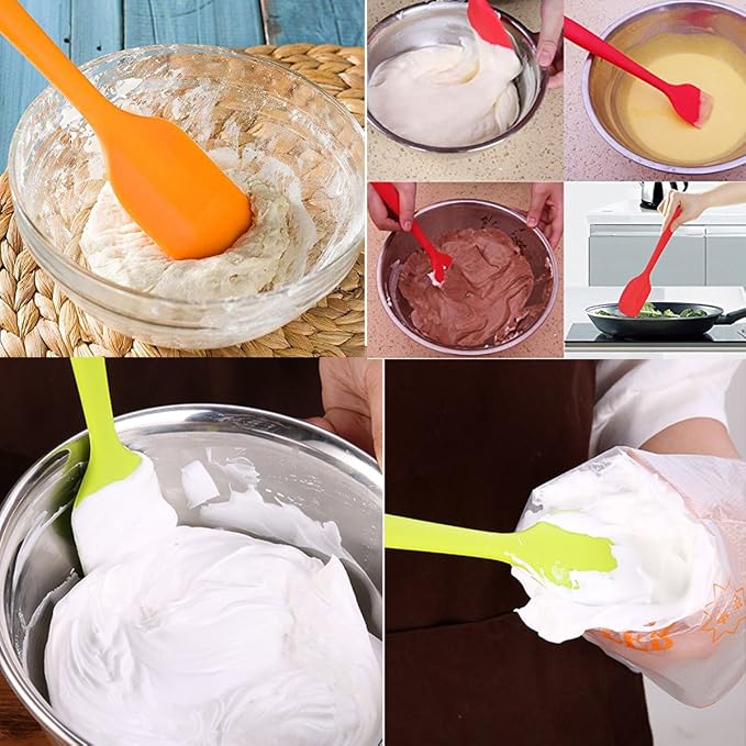 Silicone Spatulas Set, Rubber Spoon Spatula Heat Resistant Spoonula One Piece - Image 2
