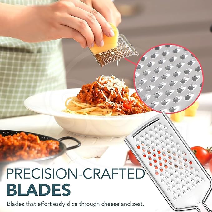 4 PCS Cheese Grater, Stainless Steel Cheese Shredder, Lemon Vegetable Slicer - Image 3