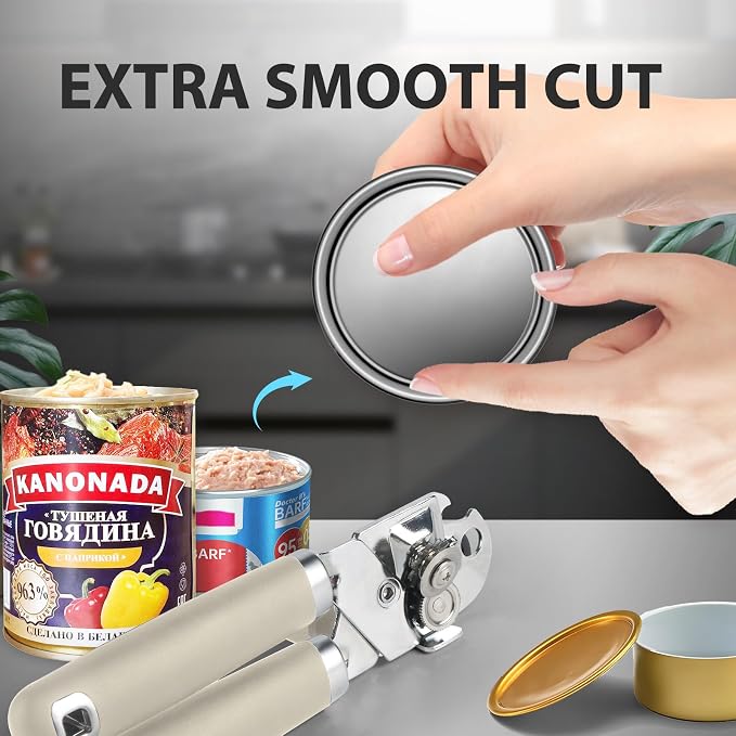 Safring Can Opener Manual, Heavy Duty Handheld Strong Can Opener - Image 7