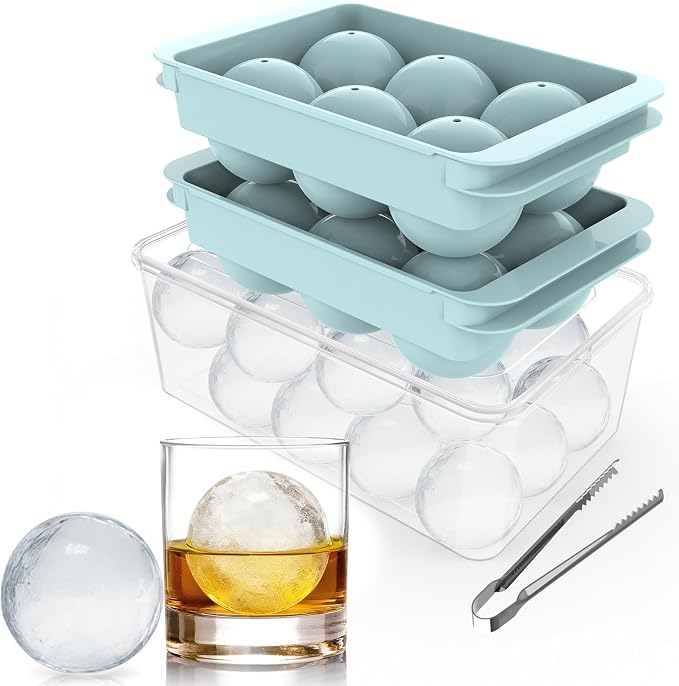 Large Ice Ball Maker Mold, 1.9" Round Ice Cube Mold by Unigul