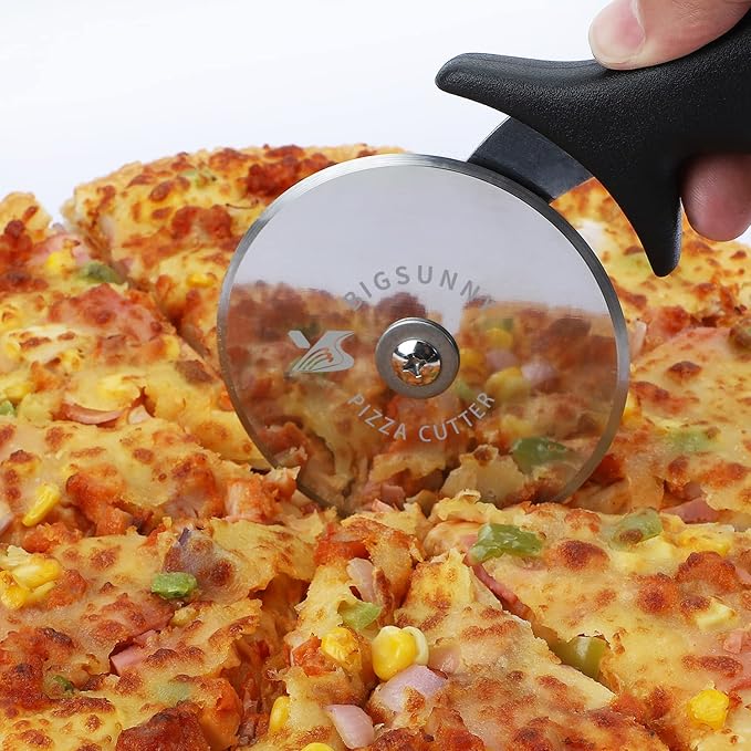 MSY BIGSUNNY Pro Pizza Cutter, Stainless Steel Pizza Cutter Wheel, - Image 2