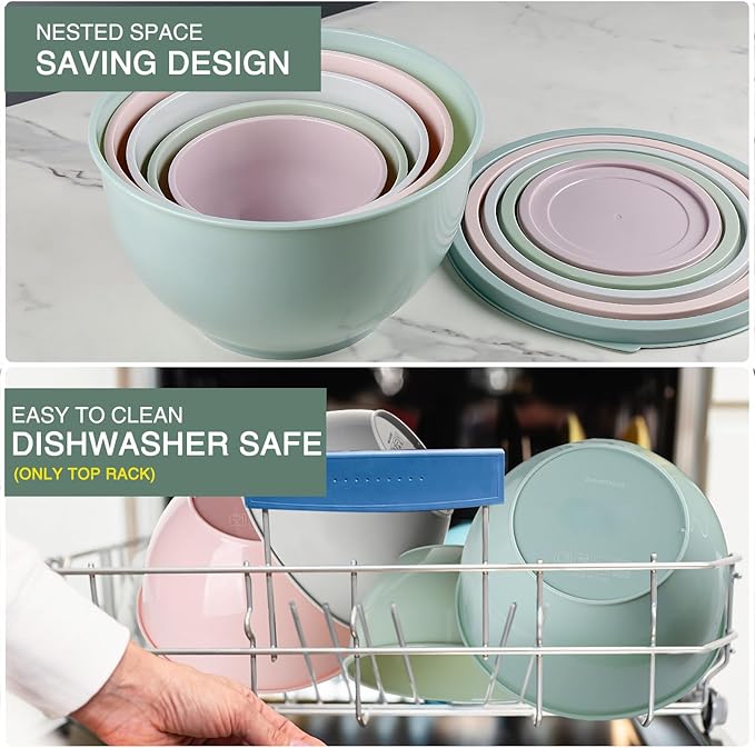 Greentainer Plastic Mixing Bowls - Image 7