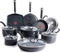 T-fal Ultimate Hard Anodized Nonstick Pots and Pans Set 14 Piece, Oven Broiler by T-falbrand