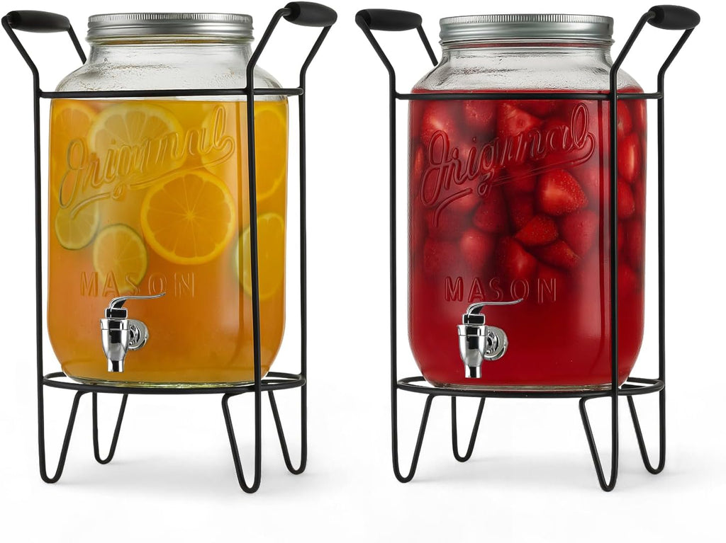 2 PACK-2 GALLON Drink Dispensers for Parties, Drink Dispensers for
