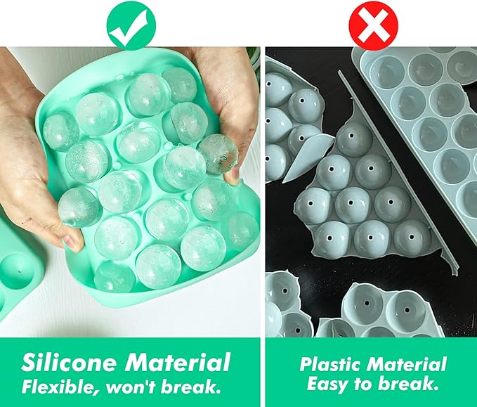 Webake 2 Pack Sphere Ice Cube Trays - Image 3