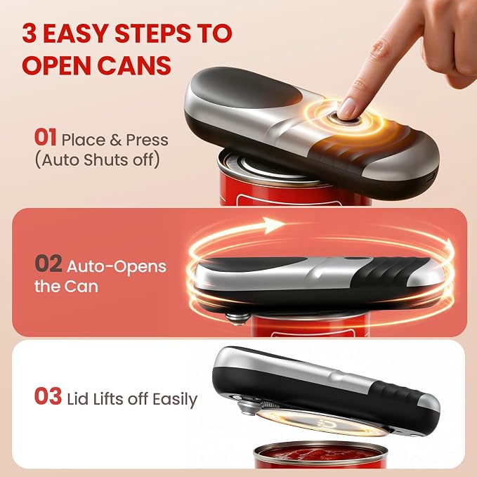 Electric Can Opener One Touch Automatic Can Opener - Image 7