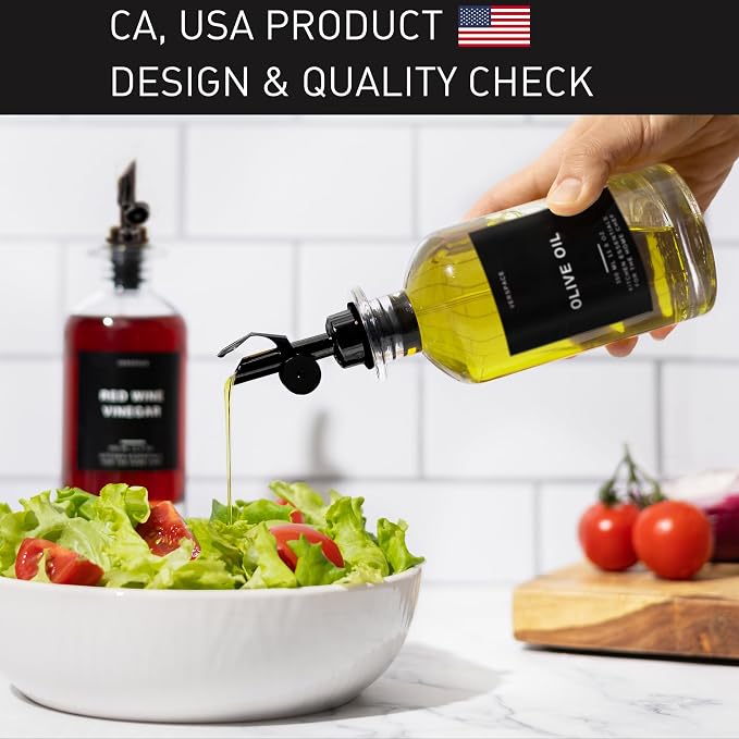 Verspace - Clear Glass Olive Oil Dispenser Bottles - Image 4