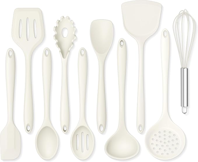 Onader Kitchen Cooking Utensils Set of 10, Silicone Utensils Set by Onader