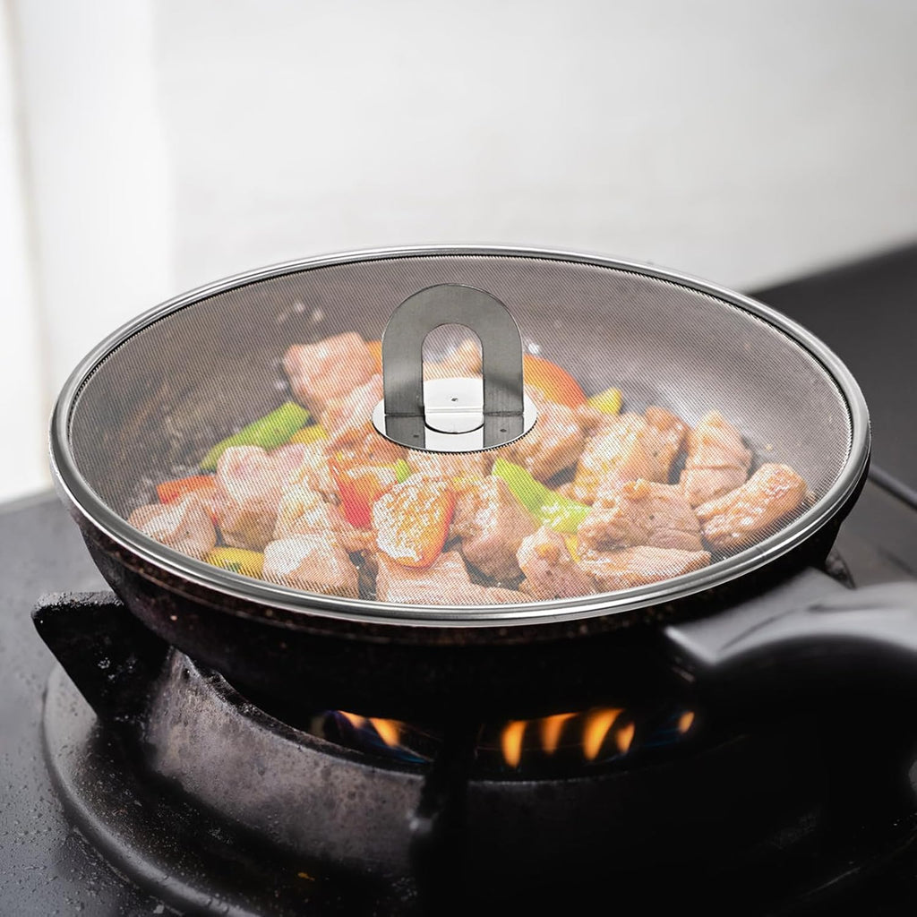 Splatter Screen for Cooking - Stainless Steel Grease Splatter Guard