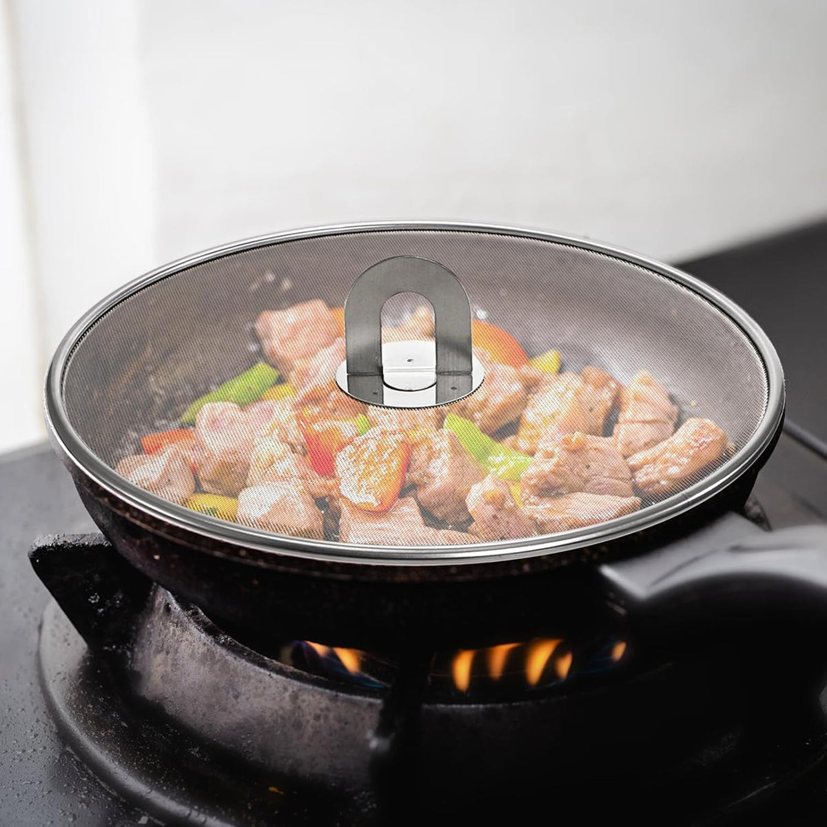 Splatter Screen for Cooking - Stainless Steel Grease Splatter Guard
