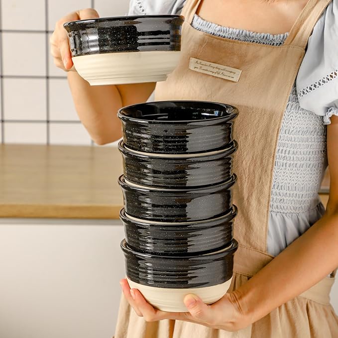 HASENSE Ceramic Soup Bowls and Cereal Bowls, 20 OZ Bowls - Image 7
