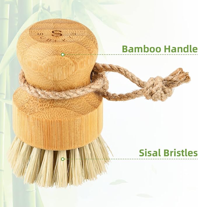 SUBEKYU Bamboo Dish Scrub Brushes - Image 5