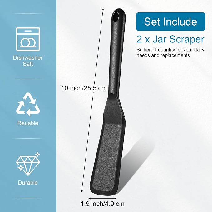 Zopeal 2 Pieces Crepe Spatula Silicone Narrow Skinny Flipper Long Heat - Image 2