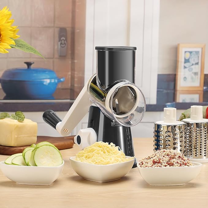 Cambom Rotary Cheese Grater Hand Crank Cheese Shredder - Image 7