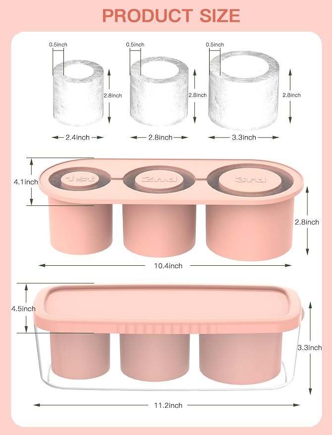 Ice Cube Tray for Tumbler Cup 30Oz-40Oz, Easy Fill and Release Ice Maker for - Image 3