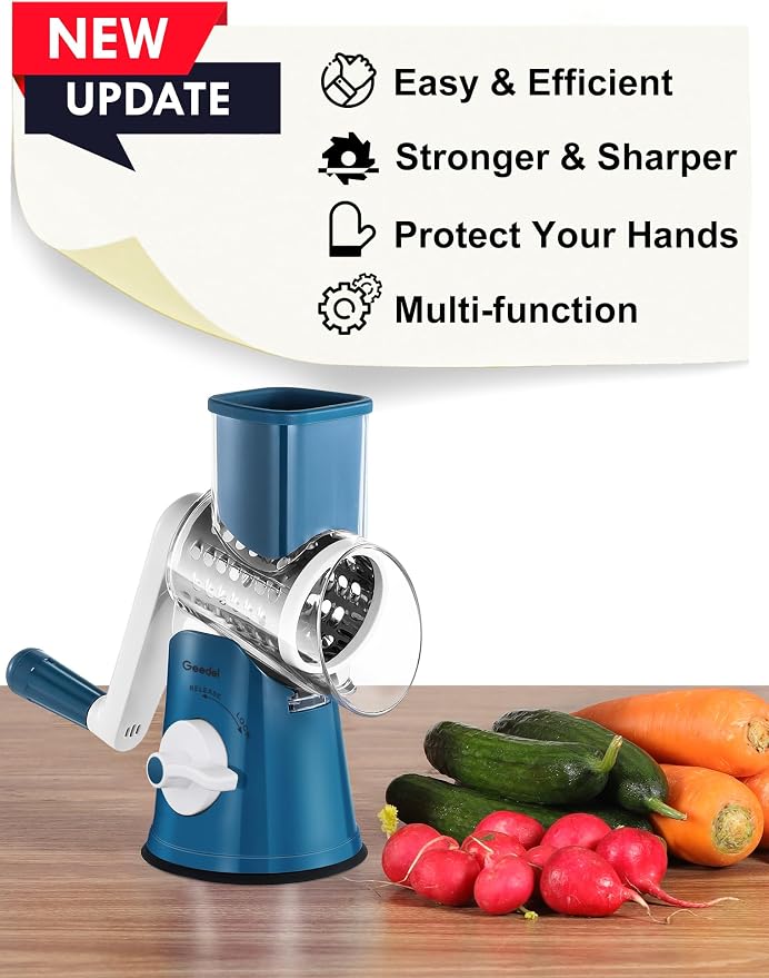 Geedel Rotary Cheese Grater Cheese Shredder - Image 5