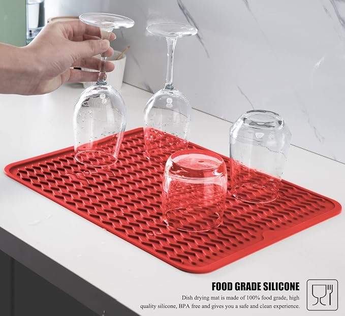 Large 17" x 14" Silicone Dish Drying Mat - Image 5