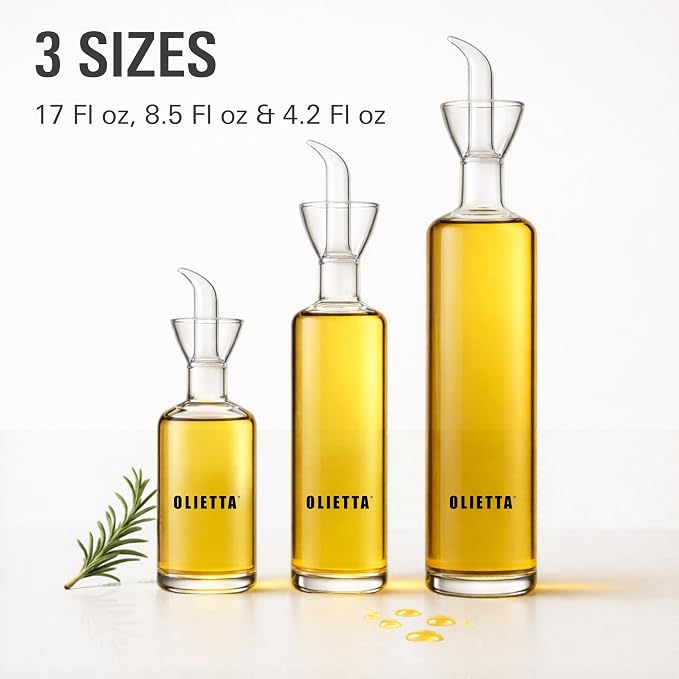 Olietta Oil Dispenser Borosilicate Glass Olive Oil Bottle Multipack Bundle - Image 7