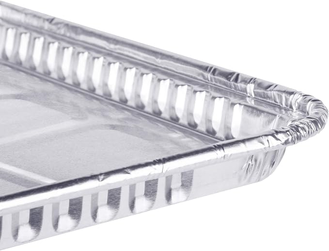 1/4 Size Cookie Sheet Baking Cake Pans l 12.8” x 8.9” Disposable Aluminum Foil - Image 3