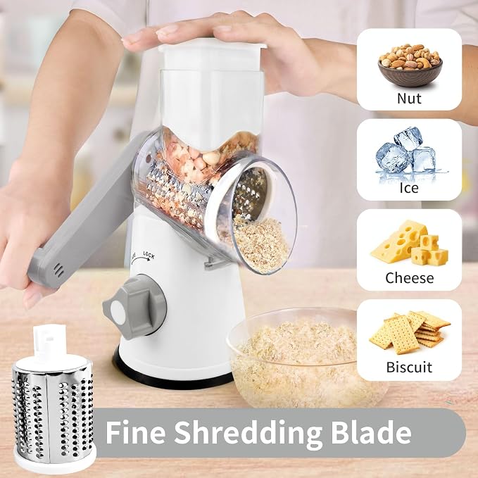 Rotary Cheese Grater, Manual Cheese Shredder - Image 4
