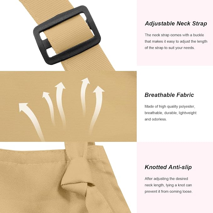 15 Pcs Adult Aprons Bulk with Pockets Adjustable Bib Chef Apron - Image 3