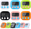 12 Pack Digital Kitchen Timers for Cooking, Small Magnetic Countdown Classroom by Dualshine