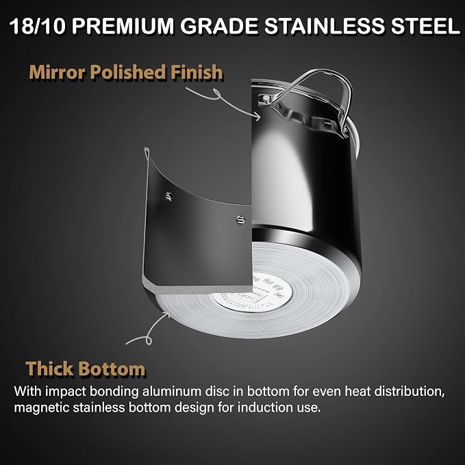 Cooks Standard Pasta Pot 18/10 Stainless Steel 12 Quart, Spaghetti Cooker - Image 8