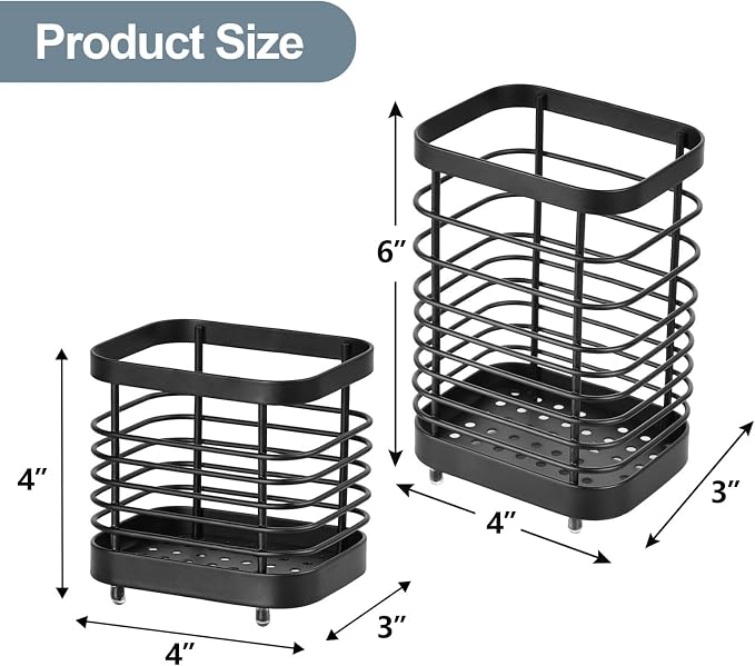 Utensil Holder, Stainless Steel Utensil Drying Rack - Image 2