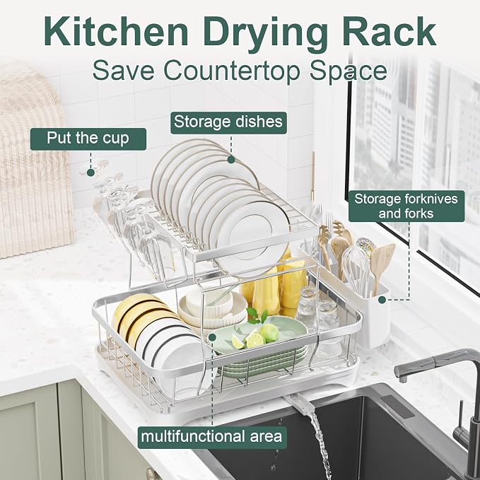 LIYI Dish Drying Rack, Large Dish Rack - Image 6