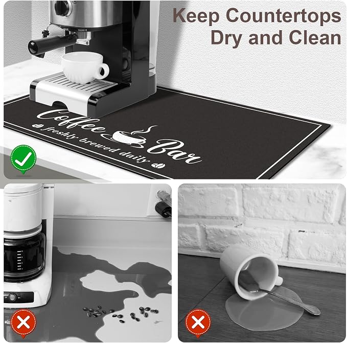 CooRug Absorbent Coffee Mat, Fashion Dish Drying Mat - Image 5