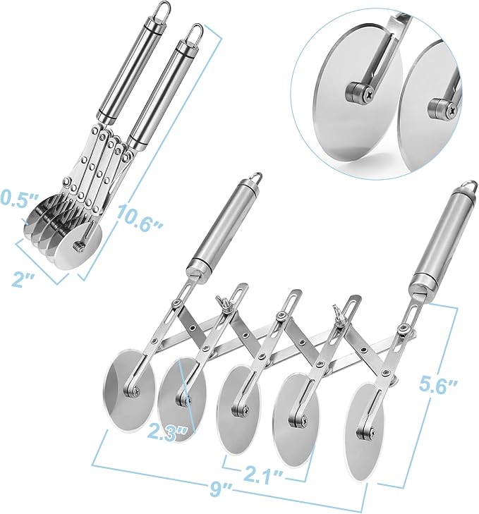 5-Wheel Professional Pastry Cutter - Image 2