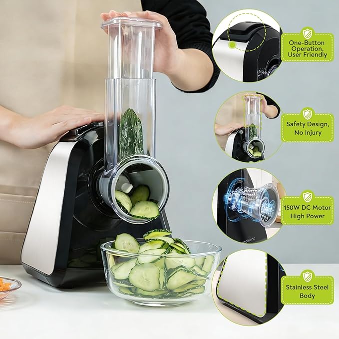 Mokero 5 in 1 Electric Cheese Grater - Image 3