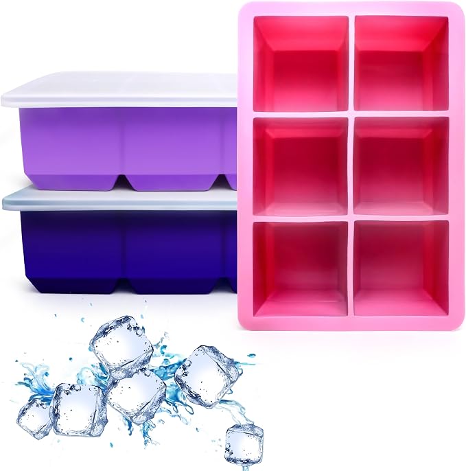 Excnorm Silicone Ice Cube Trays 3 Pack by Excnorm
